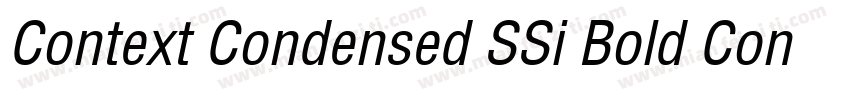 Context Condensed SSi Bold Condensed Italic字体转换